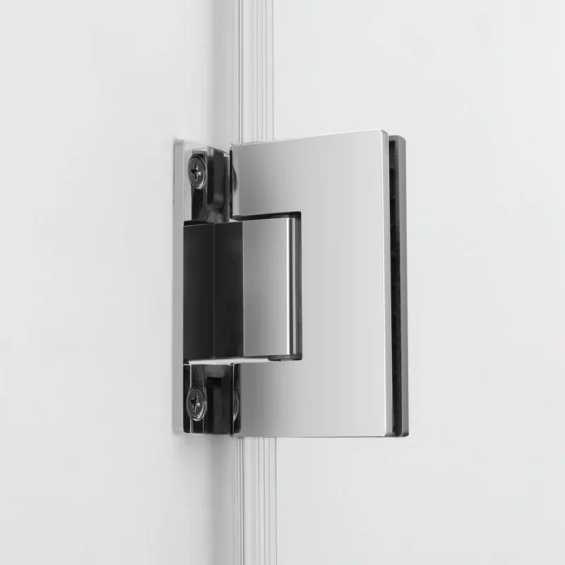 Kinkade 35.75" - 36.25" W x 72" H Hinged Frameless Shower Door