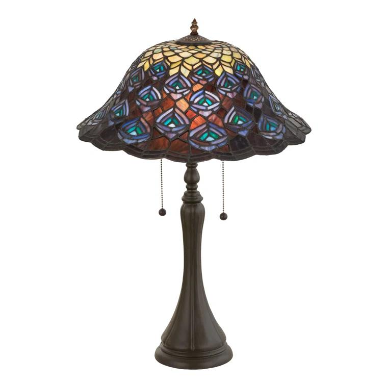 Meyda Lighting Meyda Tiffany & Stained Glass Metal Table Lamp