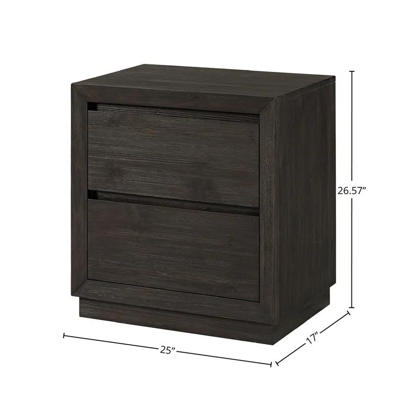 Birch Lane™ Albie 2-Drawer Pine Nightstand