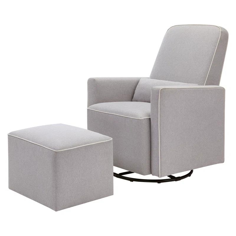 daVinci Olive Swivel Glider with Ottoman