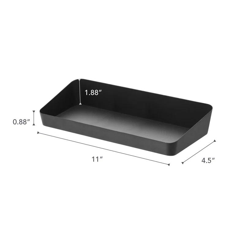 Yamazaki Home Space Saving Vanity Tray, Sloped, Steel, Large