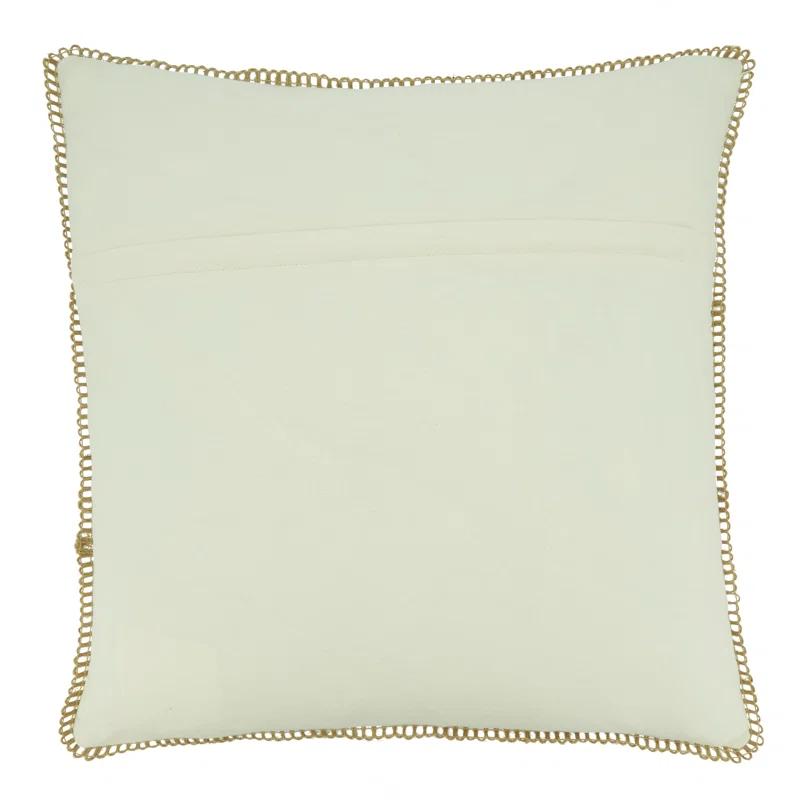 Saro Harbor Collection Cotton Throw Pillow