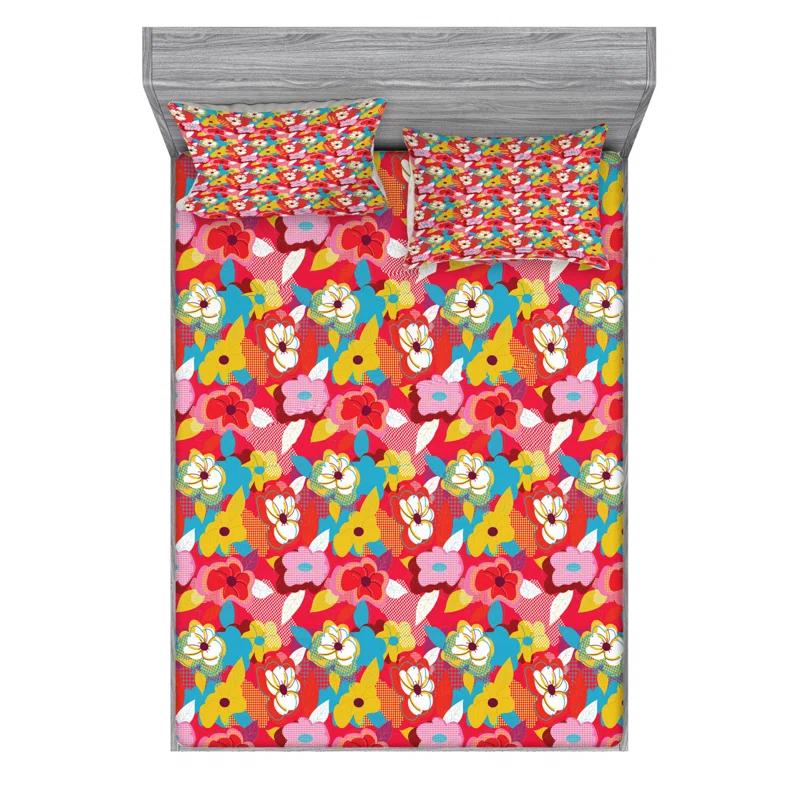 Microfiber Floral Sheet Set