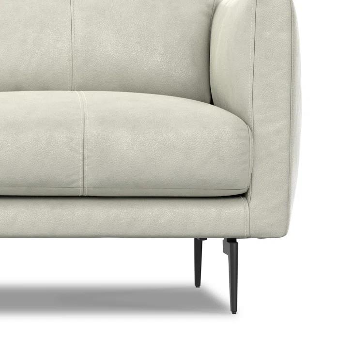 Simpli Home Stevens Leather Sofa