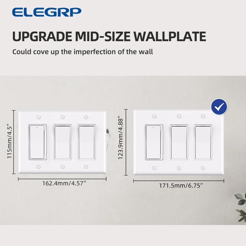 ELEGRP No Subject 3 - Gang Rocker Wall Plate