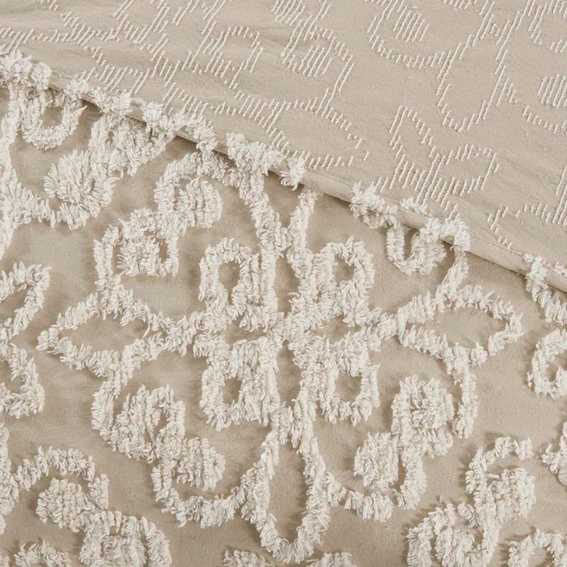 Kelly Clarkson Home Emberly Tufted 100% Cotton Sateen Coverlet Set in Farmhouse Style