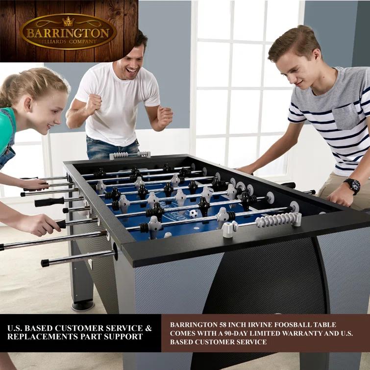 Barrington Billiards Company Barrington Billiards 58” Irvine Foosball Table, with Tabletop Sports Soccer Balls
