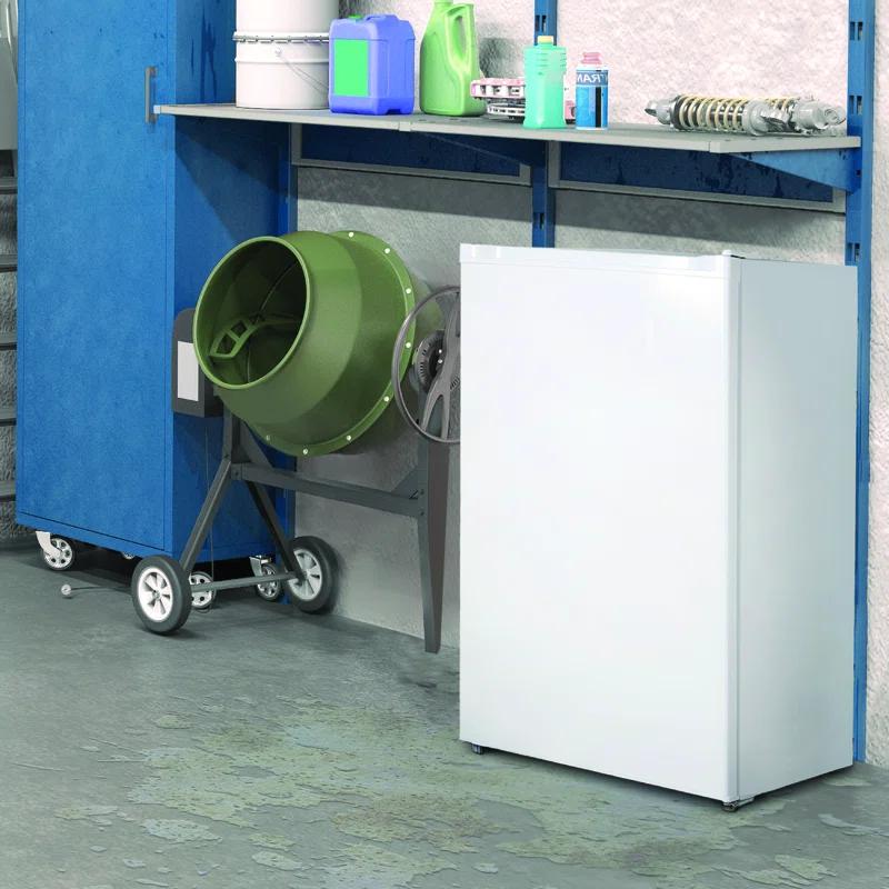 Keystone 4.4 cu. ft. Compact Freestanding Drink and Snack Mini Fridge with Freezer in White