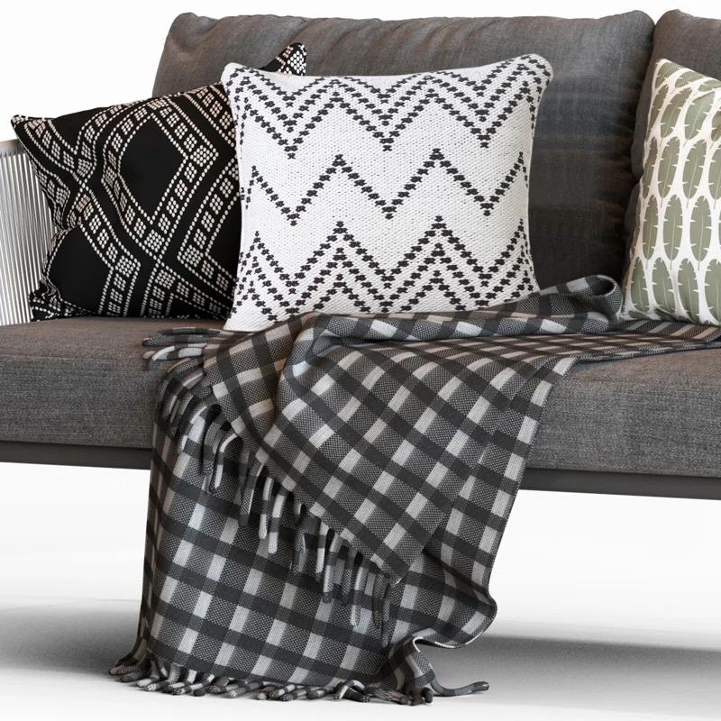 Evette Rios Textured Cotton Throw Pillow