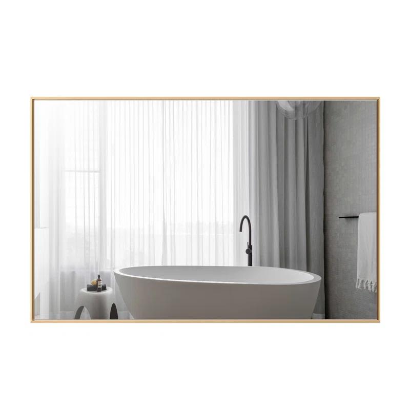 Ledel Modern & Contemporary Rectangle Bathroom Vanity Mirror Metal Framed Wall Mirror