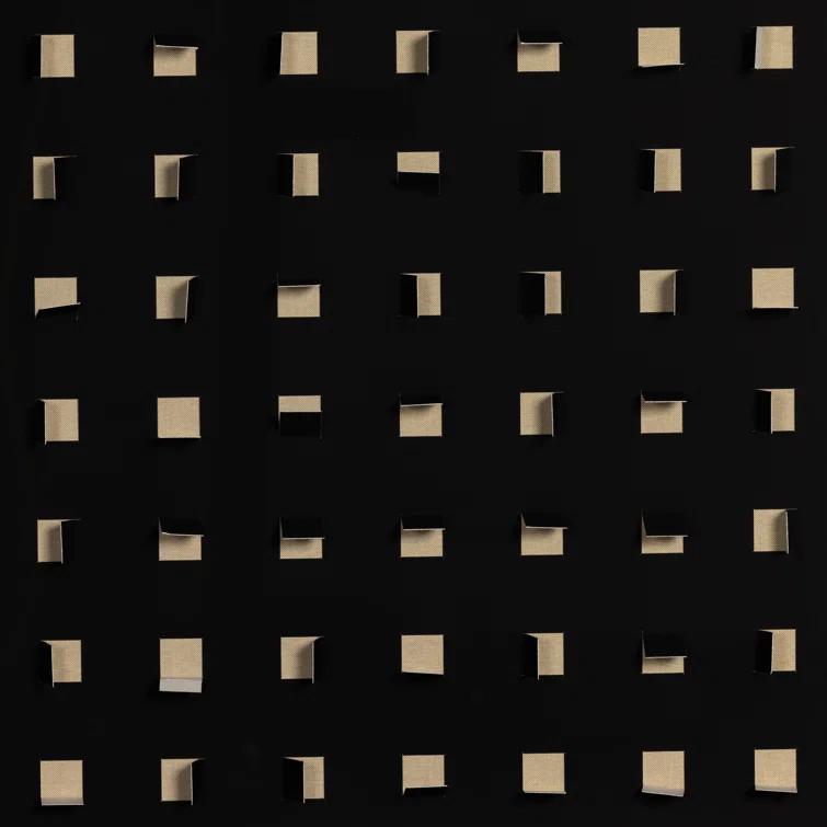 See Through Long Wall Art - Tan and Black