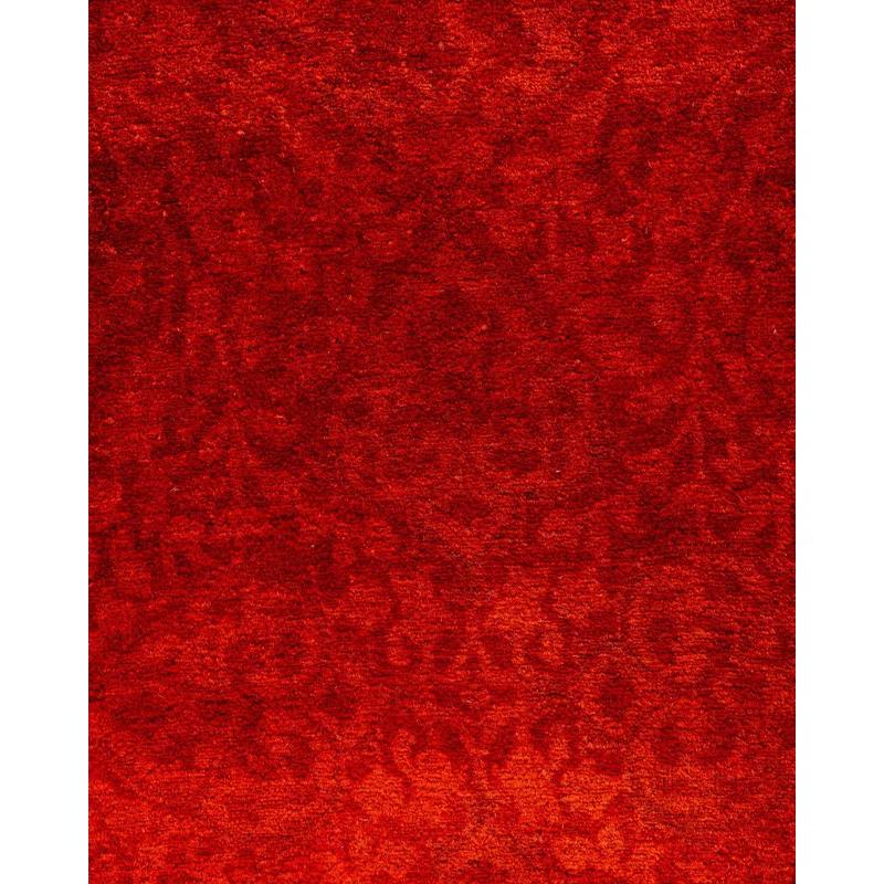 Solo Rugs Overyed One-of-a-Kind Runner 2'7" X 7'7" New Age Runner Wool Area Rug Orange/Red