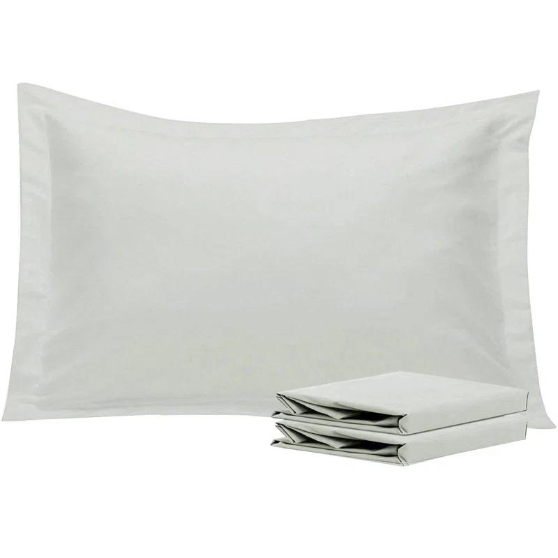 BEFIHO Bed Pillow Shams, 1800 Brushed Microfiber Oxford Pillowcases - NTBAY (Set of 2)