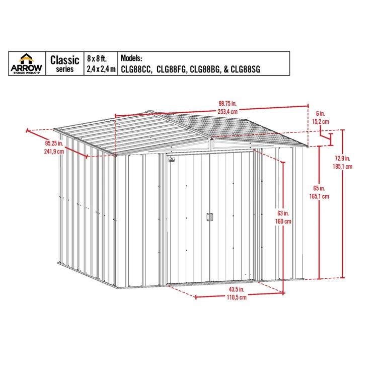 Arrow Arrow Metal Storage Shed