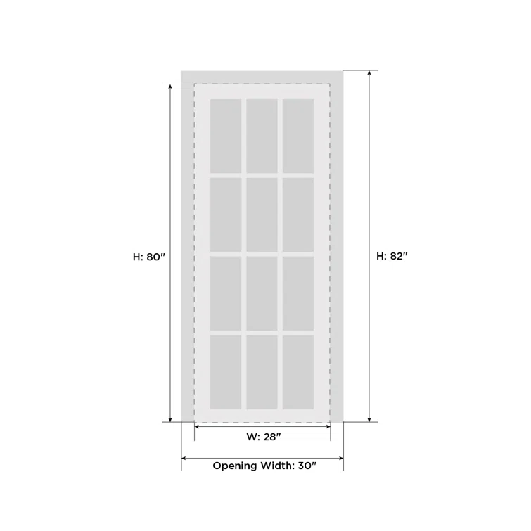SARTODOORS Lucia Solid Wood Paneled French Doors