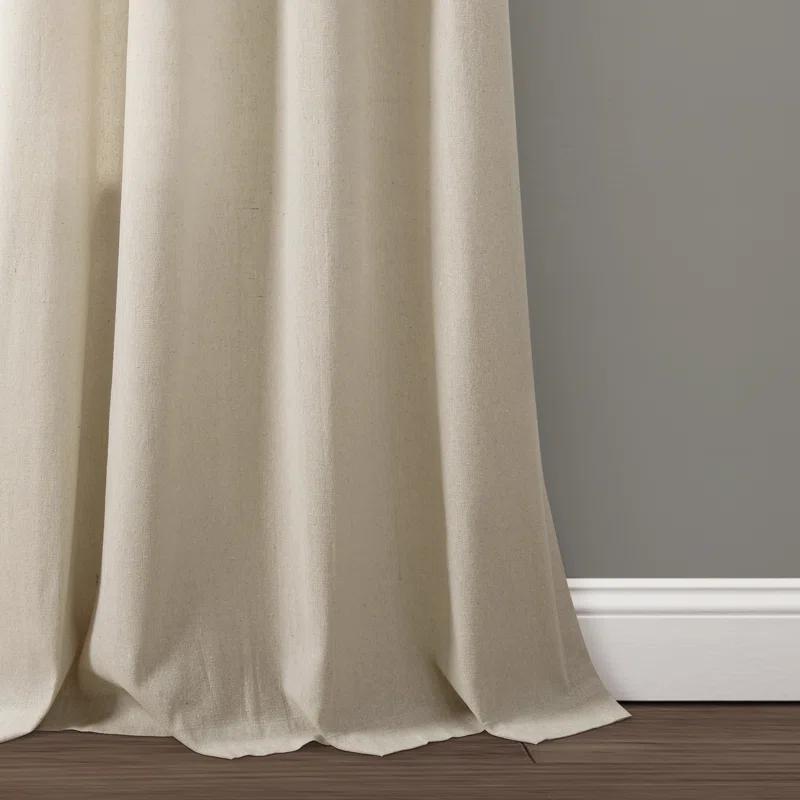 Lush Decor Linen Lace Linen Curtain Pair (Set of 2)