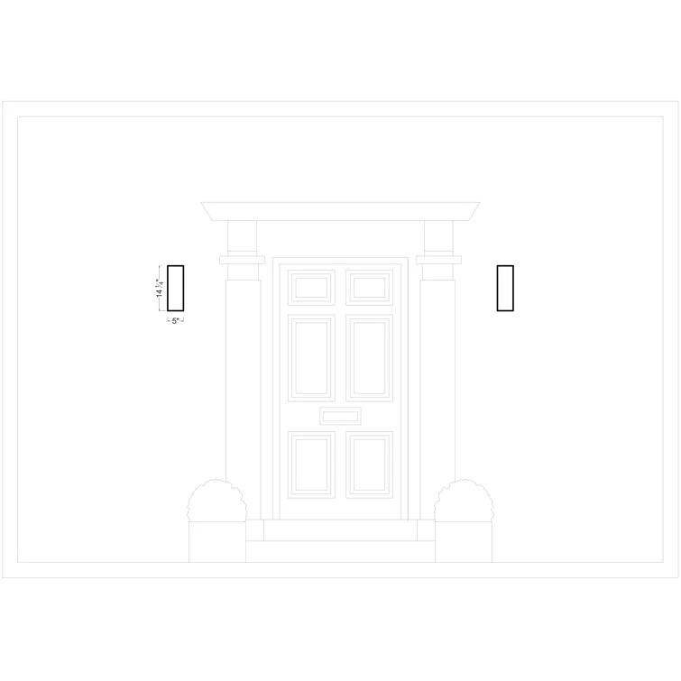 Dyer 2 Light Outdoor Aluminum Wall Light