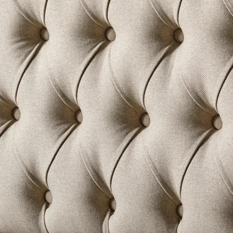 Lark Manor™ Amilio Queen Size Upholstered Bed Solid Wood Platform