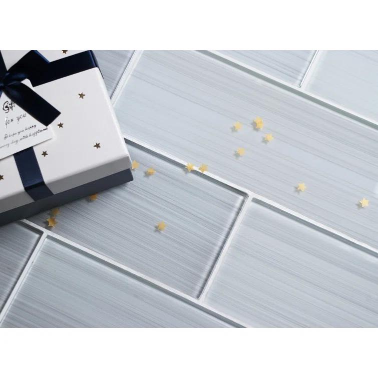 WS Tiles® Premium Hand Painted 4" x 12" Straight Edge Glass Subway Tile