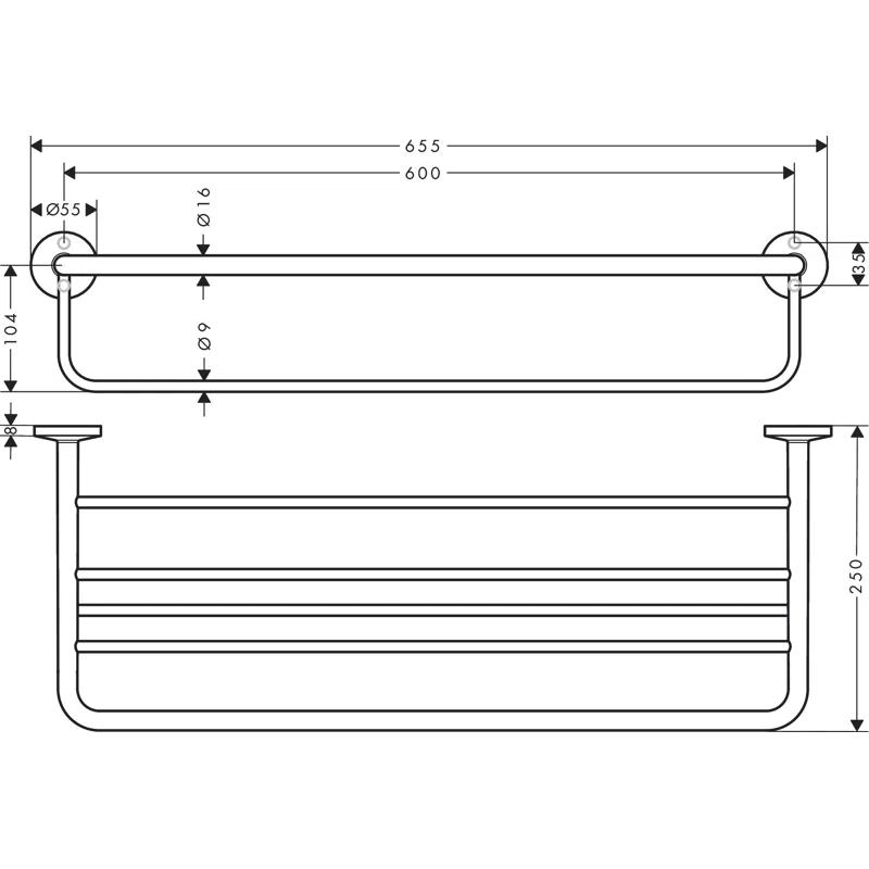 AXOR Universal Circular 1 Wall Towel Rack 42843340