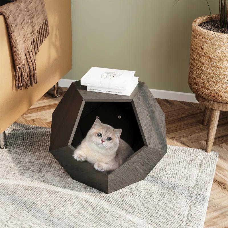 HLILish 25.98"Modern Pet Furniture Cat Litter Side Table, Sofa Side Table, Planter MDF Multifunctional Furniture
