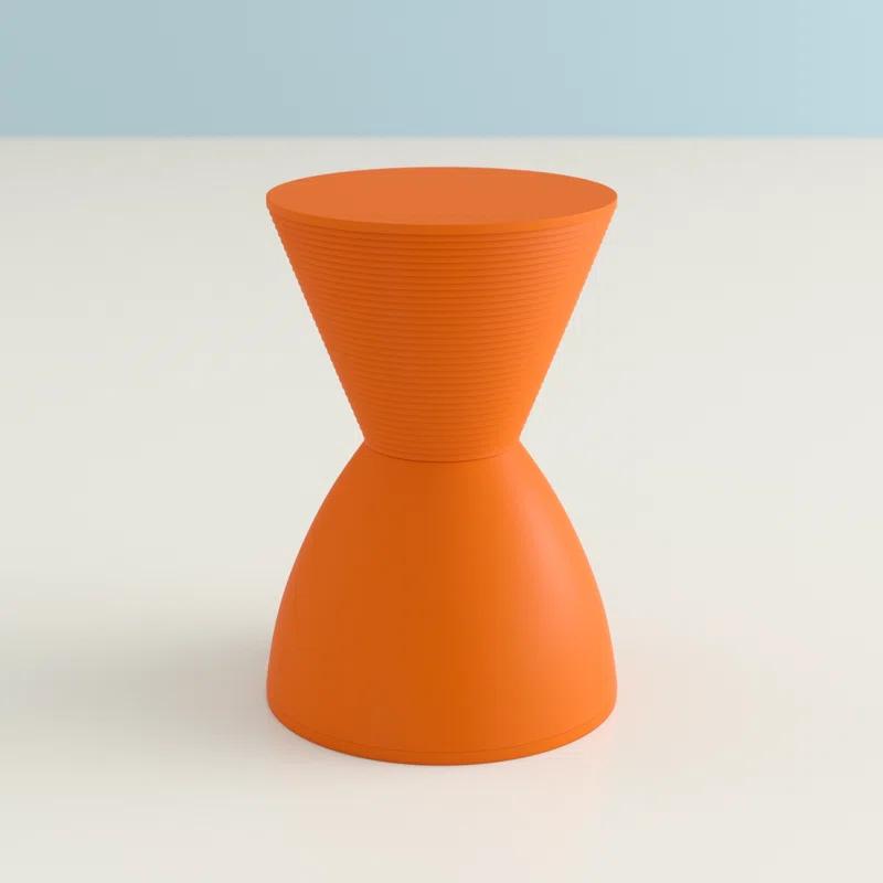 AllModern Durant Reversible Drum End Table with Storage – No Assembly Lightweight Accent Side Table for Indoor & Outdoor Use