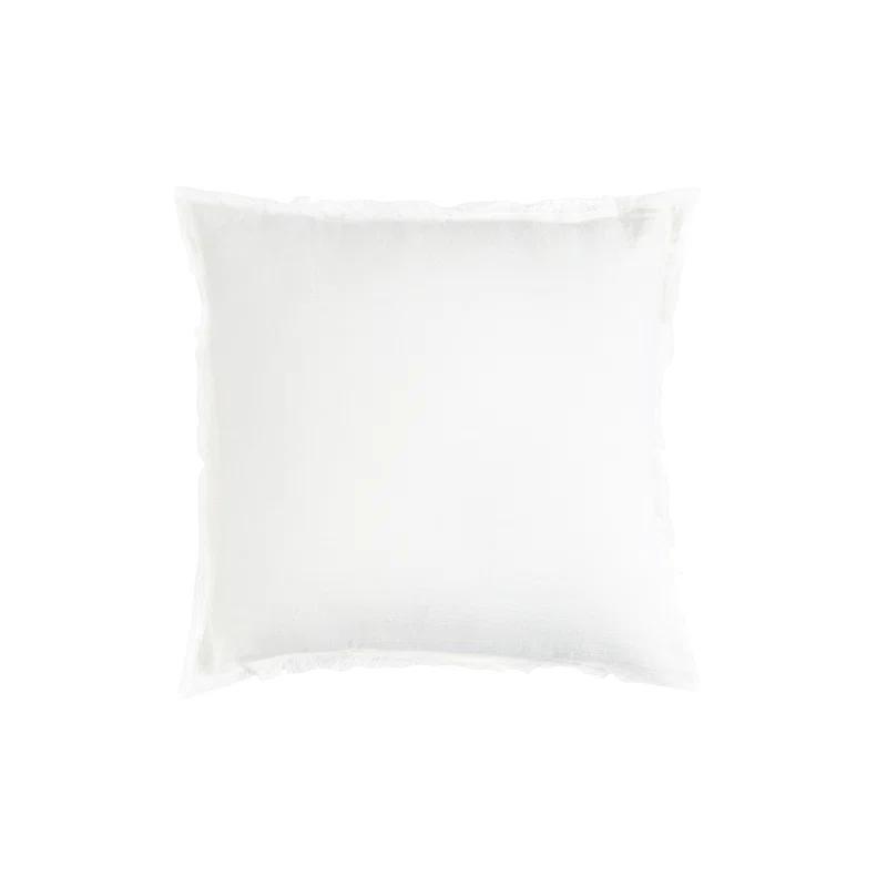 Anaya Fringed Feather Throw Pillow