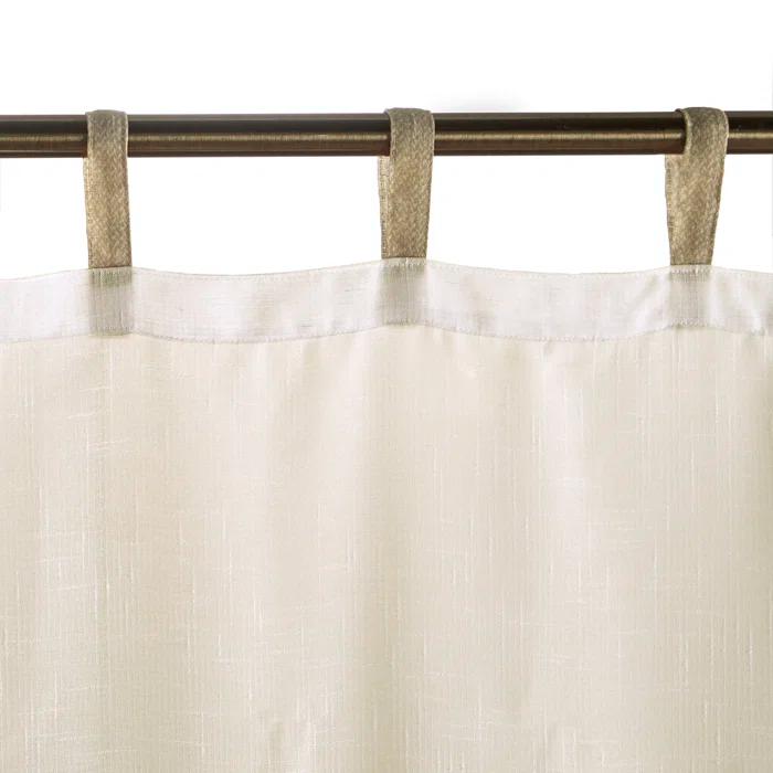 Gracie Oaks Janig Solid Sheer Tab Top Single Indoor/Outdoor Curtain Panel & Reviews | Wayfair
