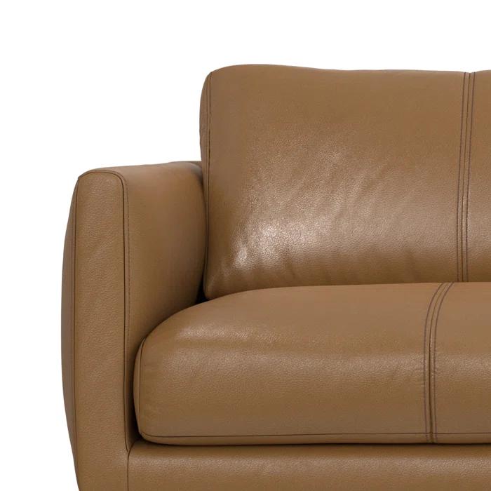 Simpli Home Stevens Leather Sofa