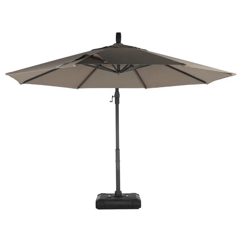 Panama Jack Outdoor 11.5 Ft Cantilever Sunbrella Denim 360 Umbrella w/Movable Base