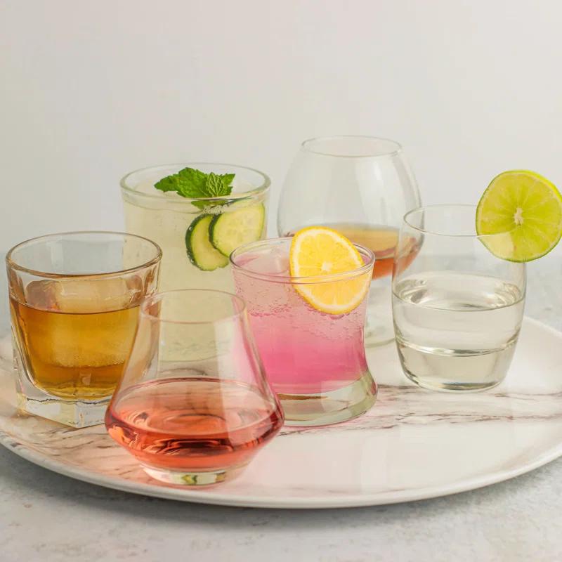 Libbey Craft Spirits Libbey Assorted Drinkware Glasses, Set of 6