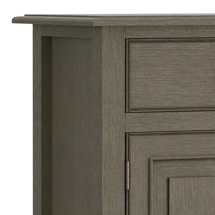 Simpli Home Connaught 40"W Solid Wood 2-Shelf Entryway Storage Cabinet with 2 Storage Drawers