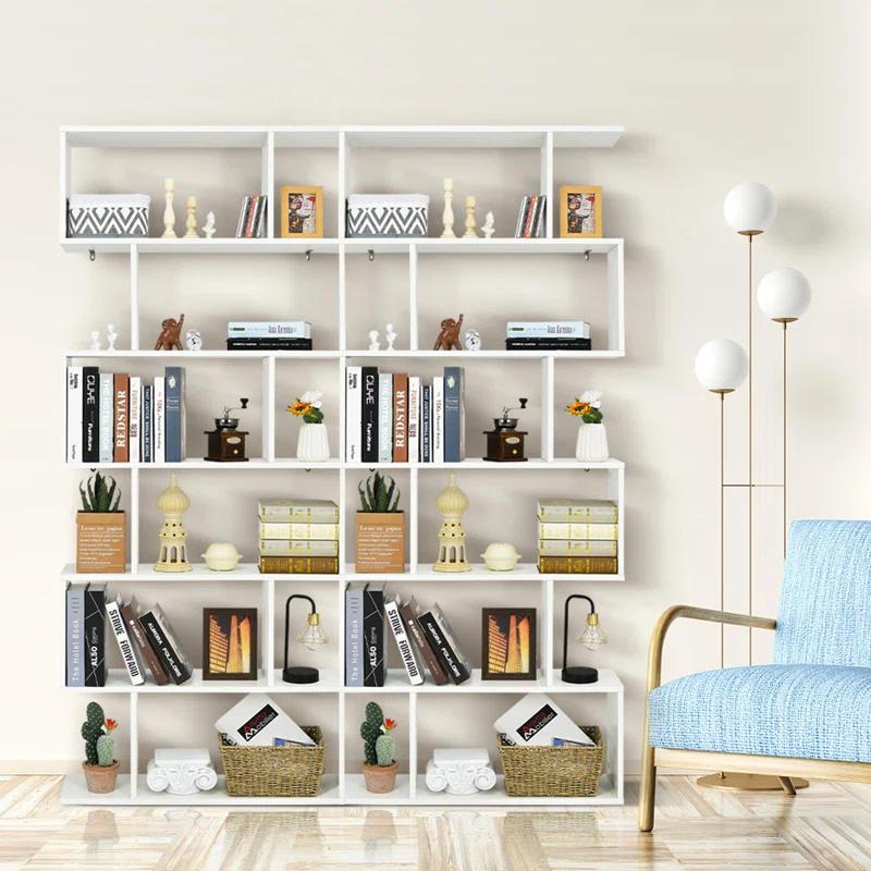 Latitude Run® Pomp Geometric Bookcase