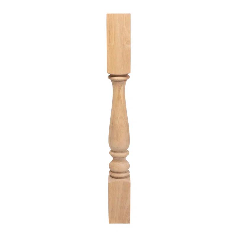 Architectural Products by Outwater L.L.C. Unfinished North American Solid Oak Plain Full Round Kitchen Island Leg (Set of 4)