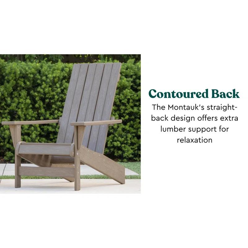 Keter Keter Montauk Adirondack Chair Modern Premium Weatherproof Outdoor Patio Furniture Ideal for Entertaining by the Pool or Backyard Fire Pit