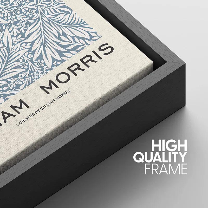 IDEA4WALL Classical Artwork " Idea4wall Canvas Print Wall Art Larkspur Floral Flower Pattern By William Morris Historic Cultural Illustrations Fine Art Colorful Retro For Living Room, Bedroom, Office. " by William Morris