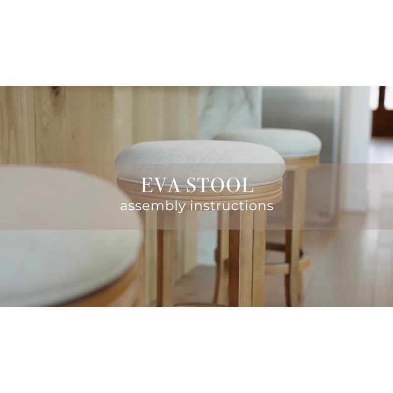 Maven Lane Maven Lane Eva Stool with Vegan Leather Upholstery