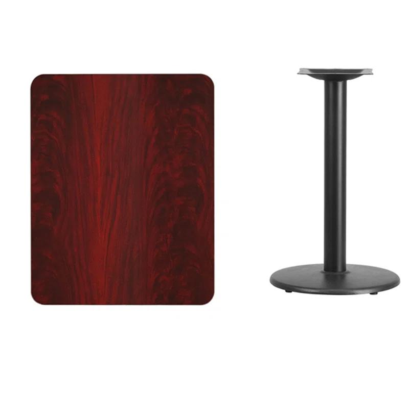 Flash Furniture Carrus Rectangular Laminate Dining Table Top with Round Base
