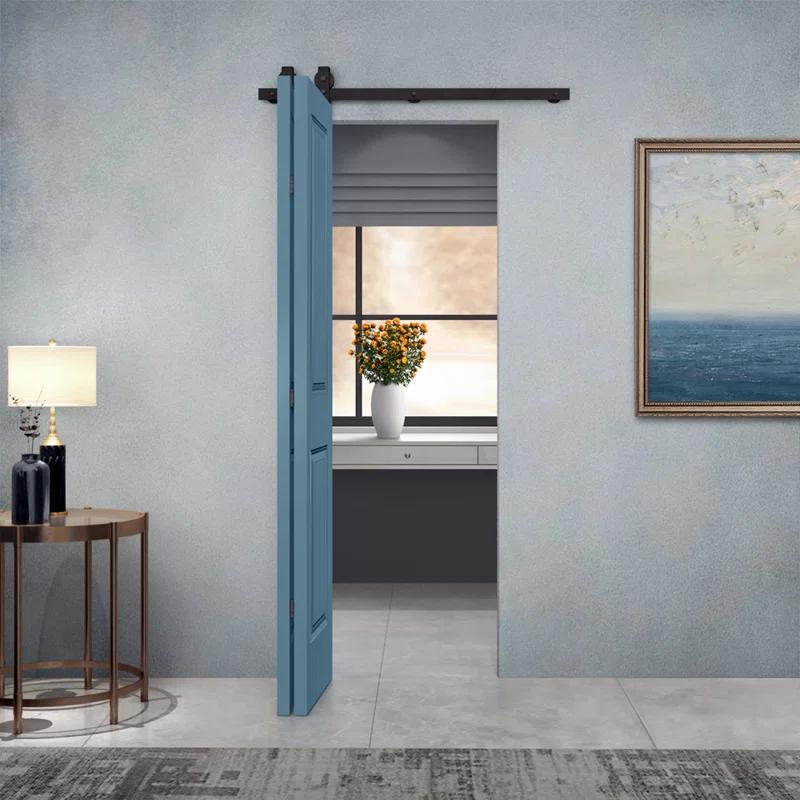 Calhome Paneled MDF Composite Bifold Barn Door with Installation Hardware Kit