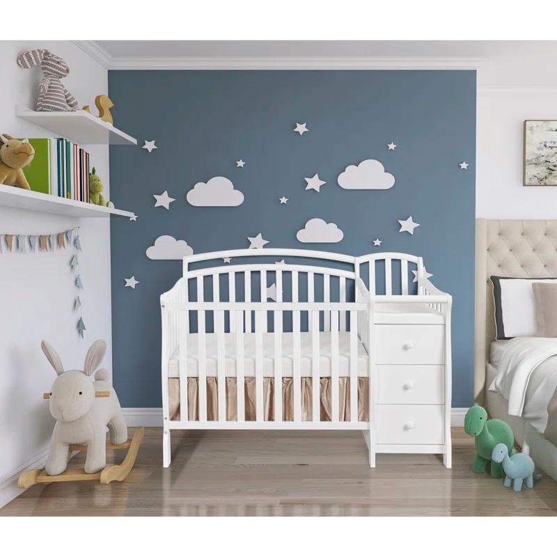 Dream On Me Caso 4-in-1 Mini Convertible Crib and Changer
