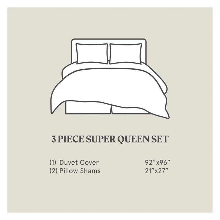 HiEnd Accents Nicole Gray Damask Pattern Cotton Classic Chic Casual Duvet Cover Set