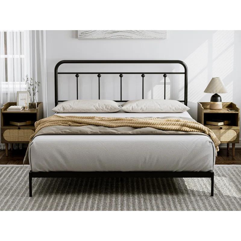 August Grove® August Grove® Metal Headboard - Adjustable Height - Farmhouse Victorian Style