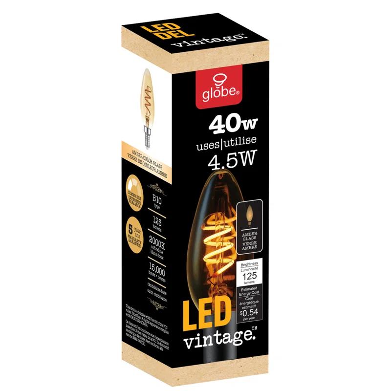 Globe Electric Company 31355 Equivalent E12/Candelabra Dimmable 2000K LED Bulb
