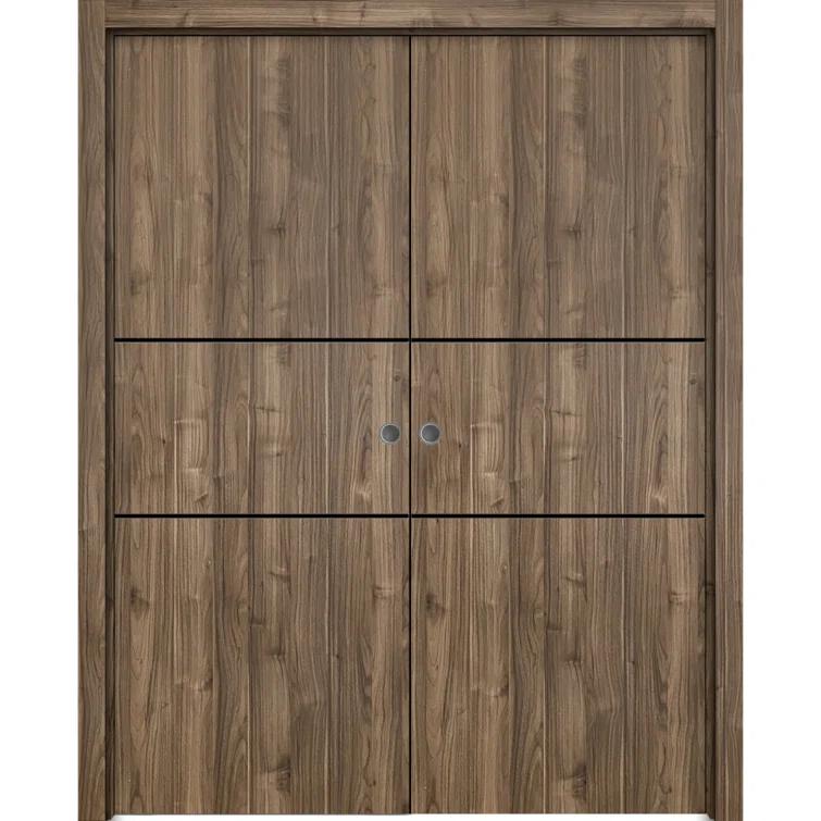 SARTODOORS Solid + Manufactured Wood Paneled French Doors