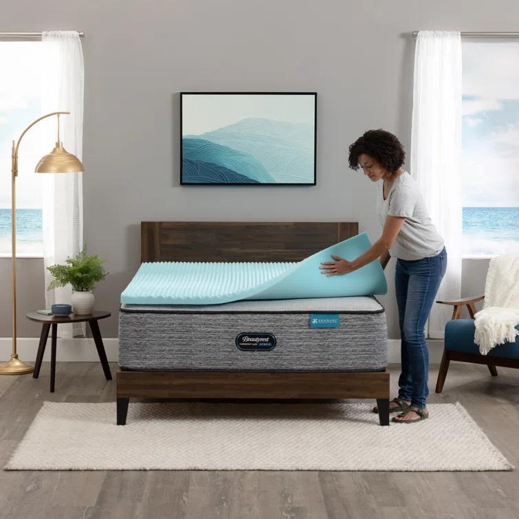 Beautyrest Beautyrest Cool Wave Memory Foam Mattress Topper, 2 Inch