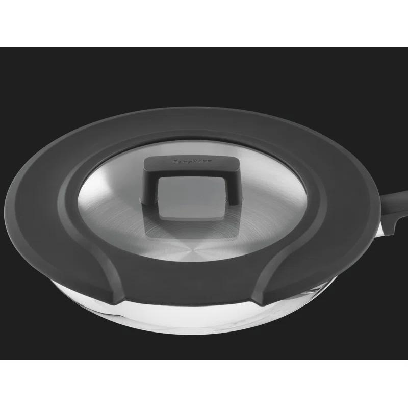 BergHOFF BergHOFF Gem Downdraft 3Pc 18/10 Stainless Steel Fry Pan Set With Black Handles