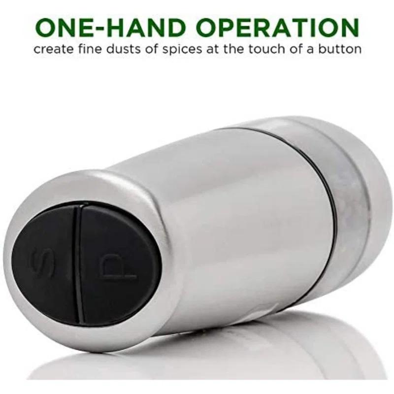 Ovente Electric 2-in-1 Salt & Pepper Combination Mill
