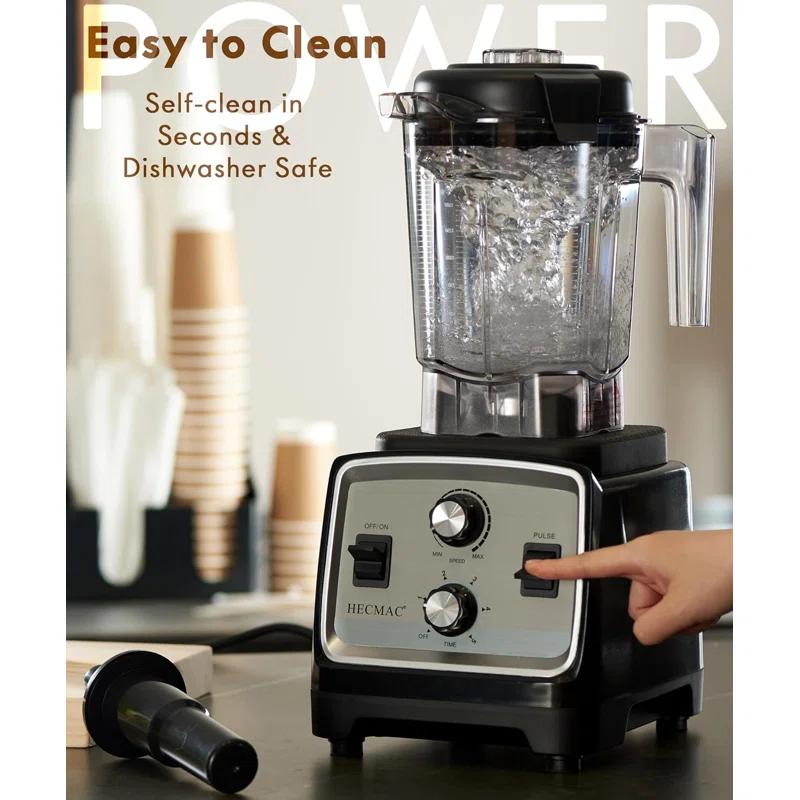 INKEDZ 3-Peak HP Blender - 2200W Max/1400W Rated, 68oz BPA-Free Pitcher, Easy to Use, Self-Clean, Tamper - Smoothies, Ice Crush, Frozen Drinks, Food Prep - Home & Commercial, 110V