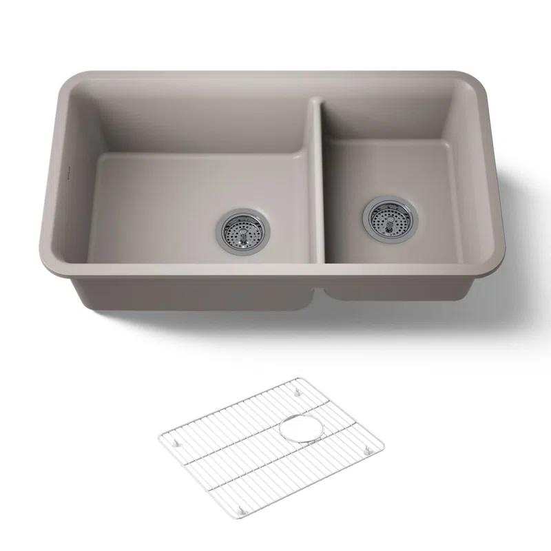 Cairn® 34" L x 18" W Double Basin Undermount with Accessories