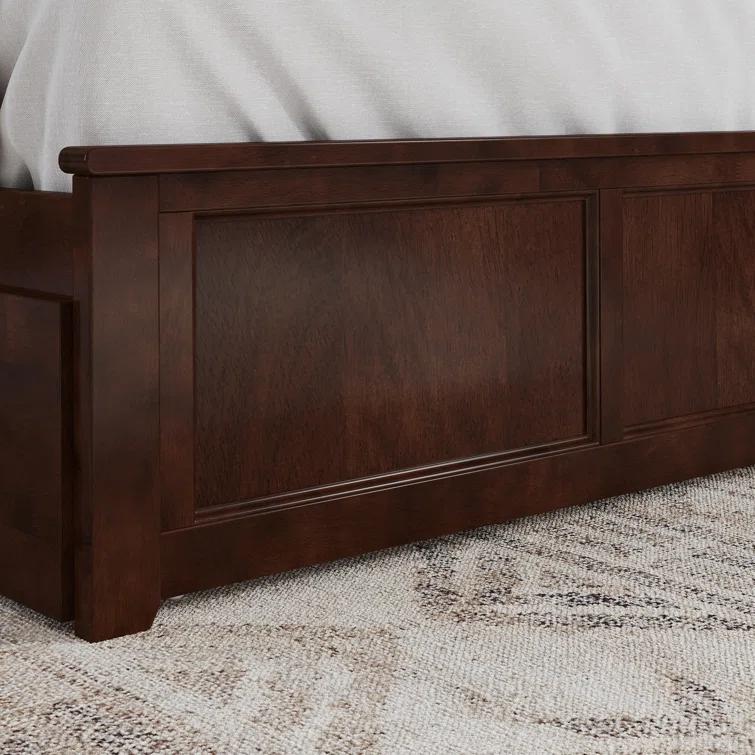 AFI Furnishings Madison Solid Wood Platform Bed with Matching Footboard & Storage Drawers
